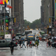 A photo of a road through Times Square